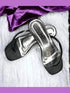 Black Clear Strap Heels - cunei